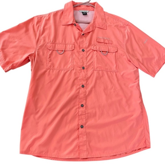 Field & Stream short sleeved button down fishing shirt Light orange Men’s L - Picture 1 of 12